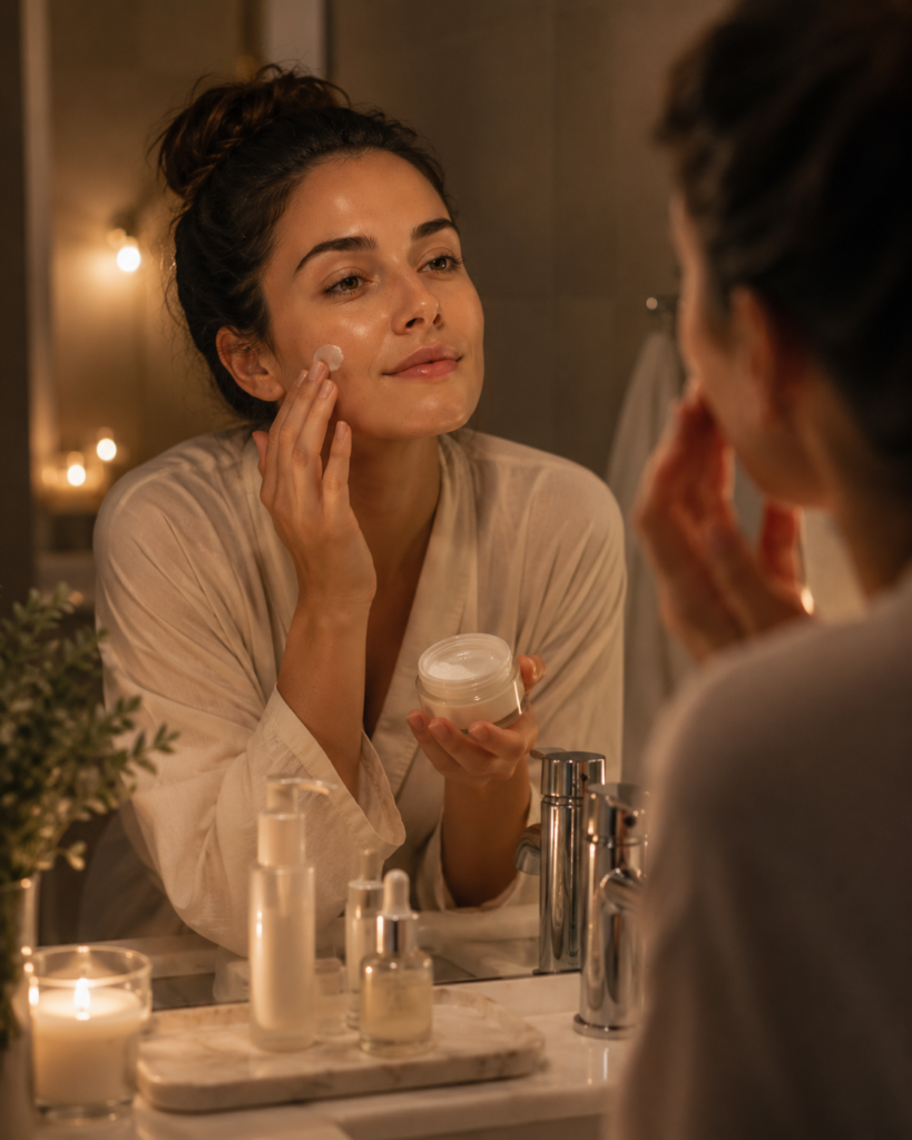 rotina de skincare para pele oleosa com produtos leves e equilibrantes