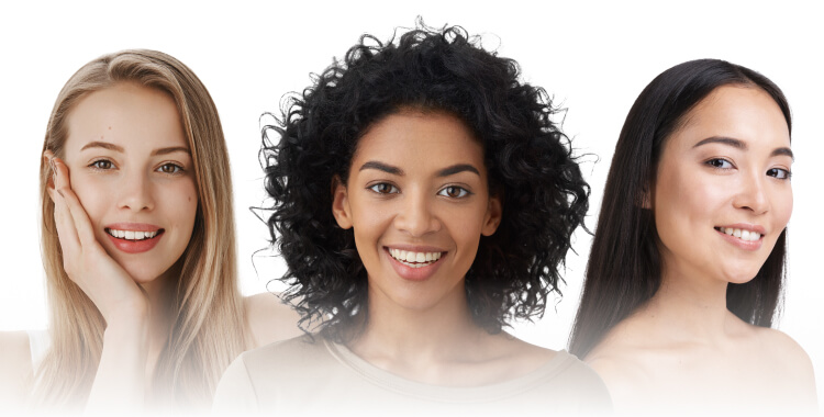 SAINT'SKIN serum shown for different mature skin types