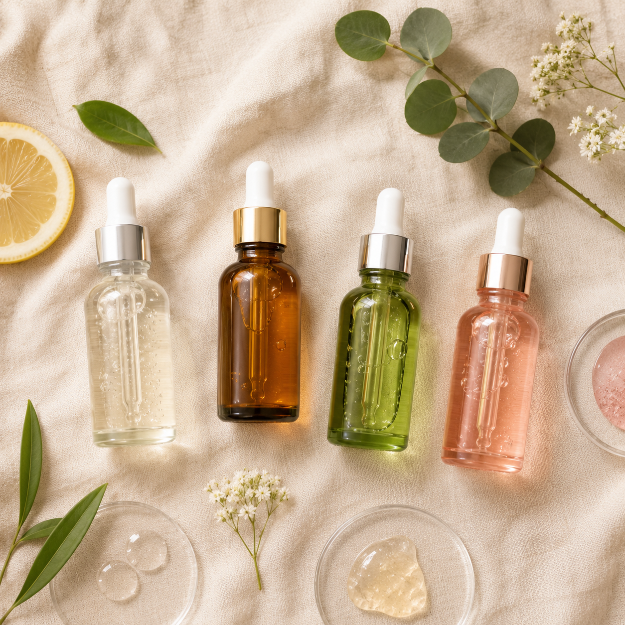 tipos de sérum facial por objetivo