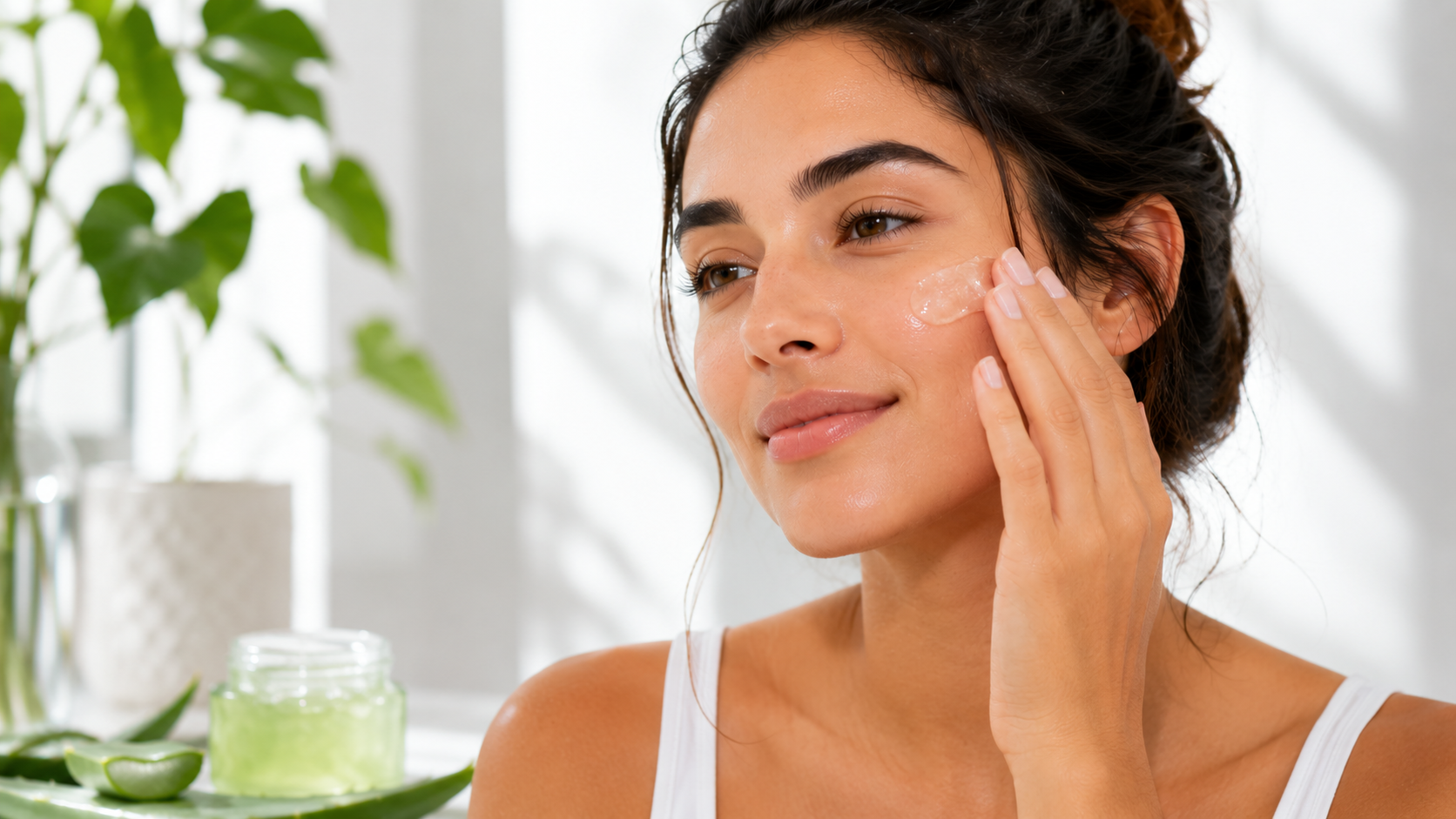 aloe vera aplicação babosa rosto skincare