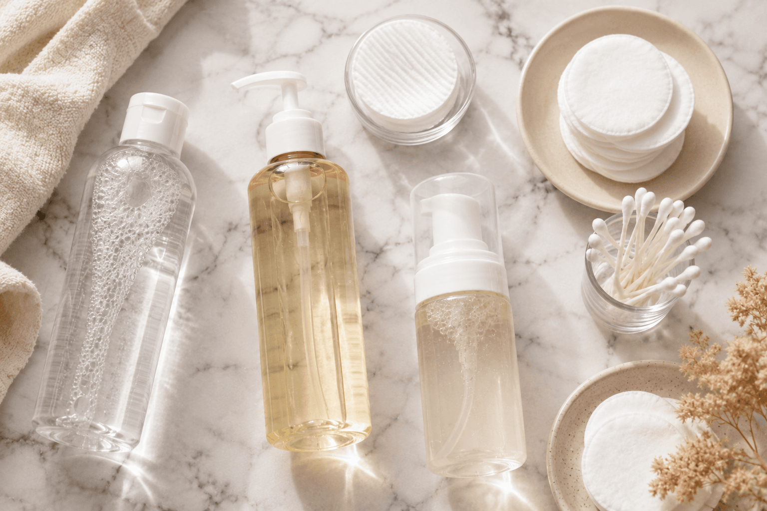produtos para remover maquiagem balm óleo micelar e sabonete