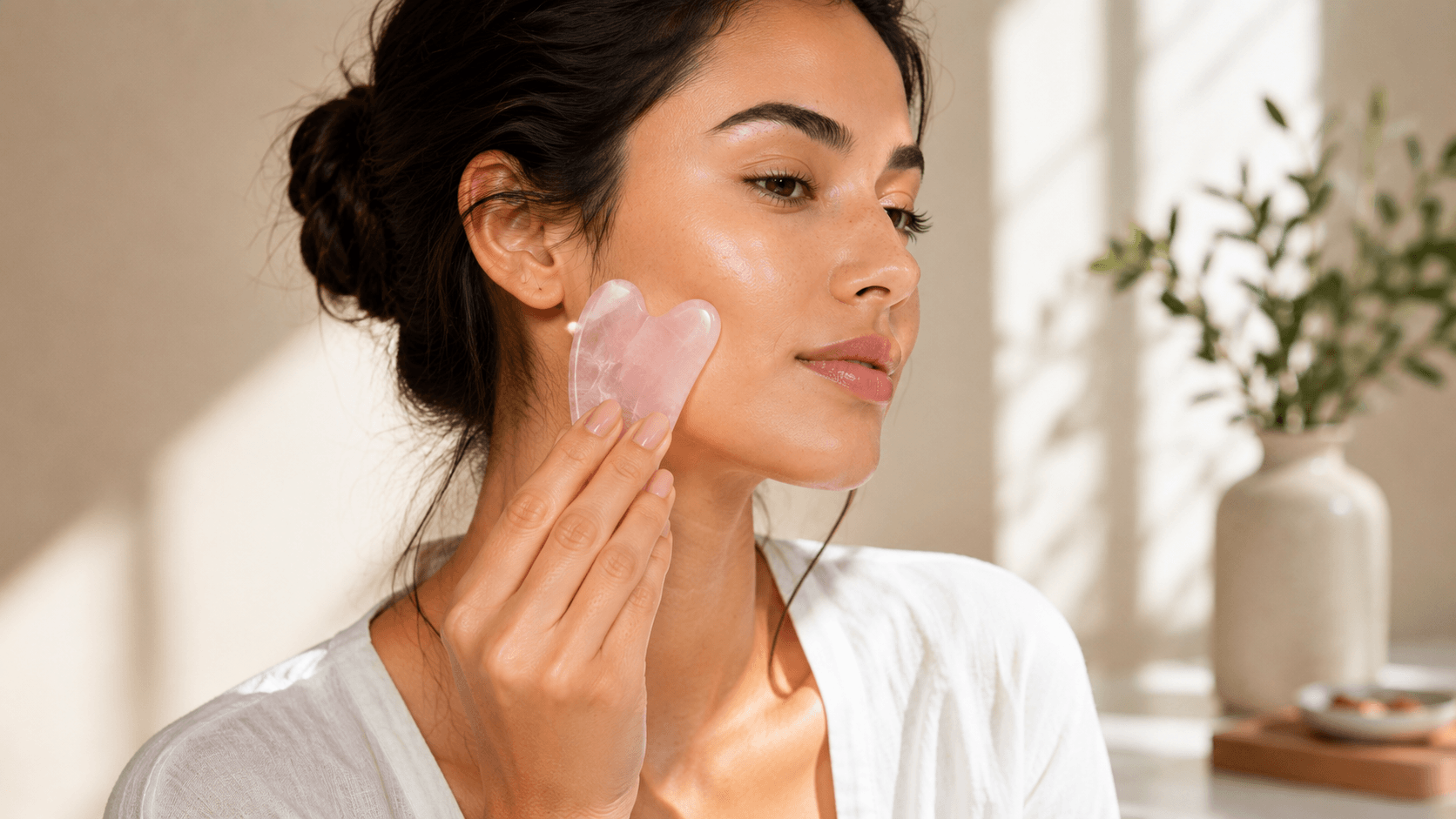 gua sha como usar: massagem facial técnica correta