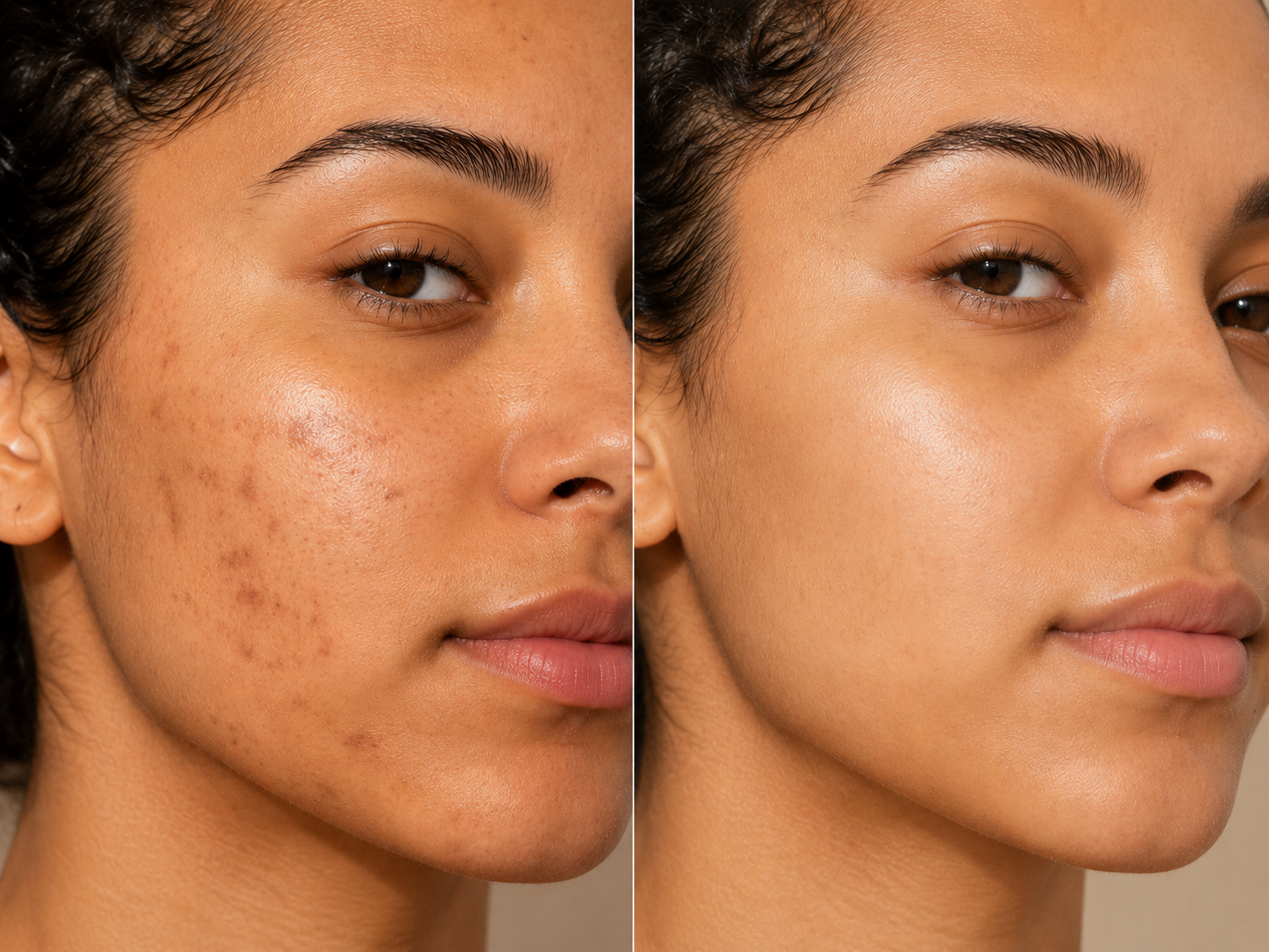 resultado tratamento hiperpigmentacao pos-inflamatoria antes e depois