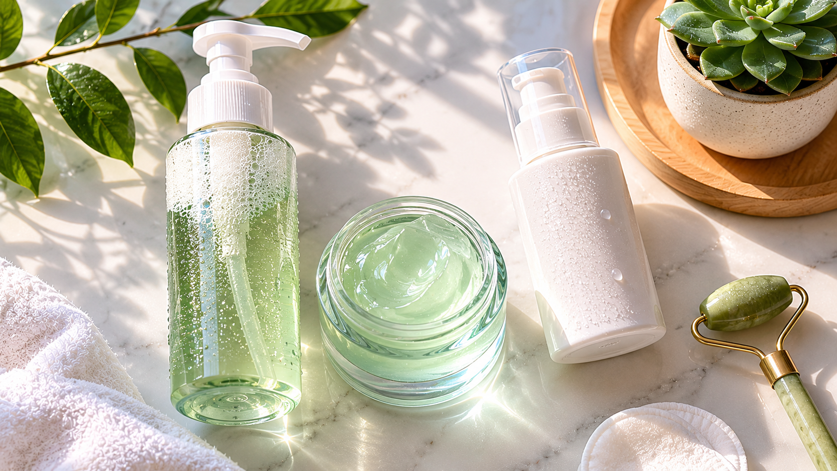 rotina de manhã skincare pele mista