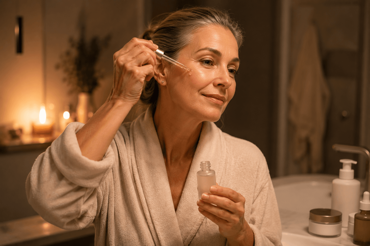 rotina skincare noturna menopausa pele madura