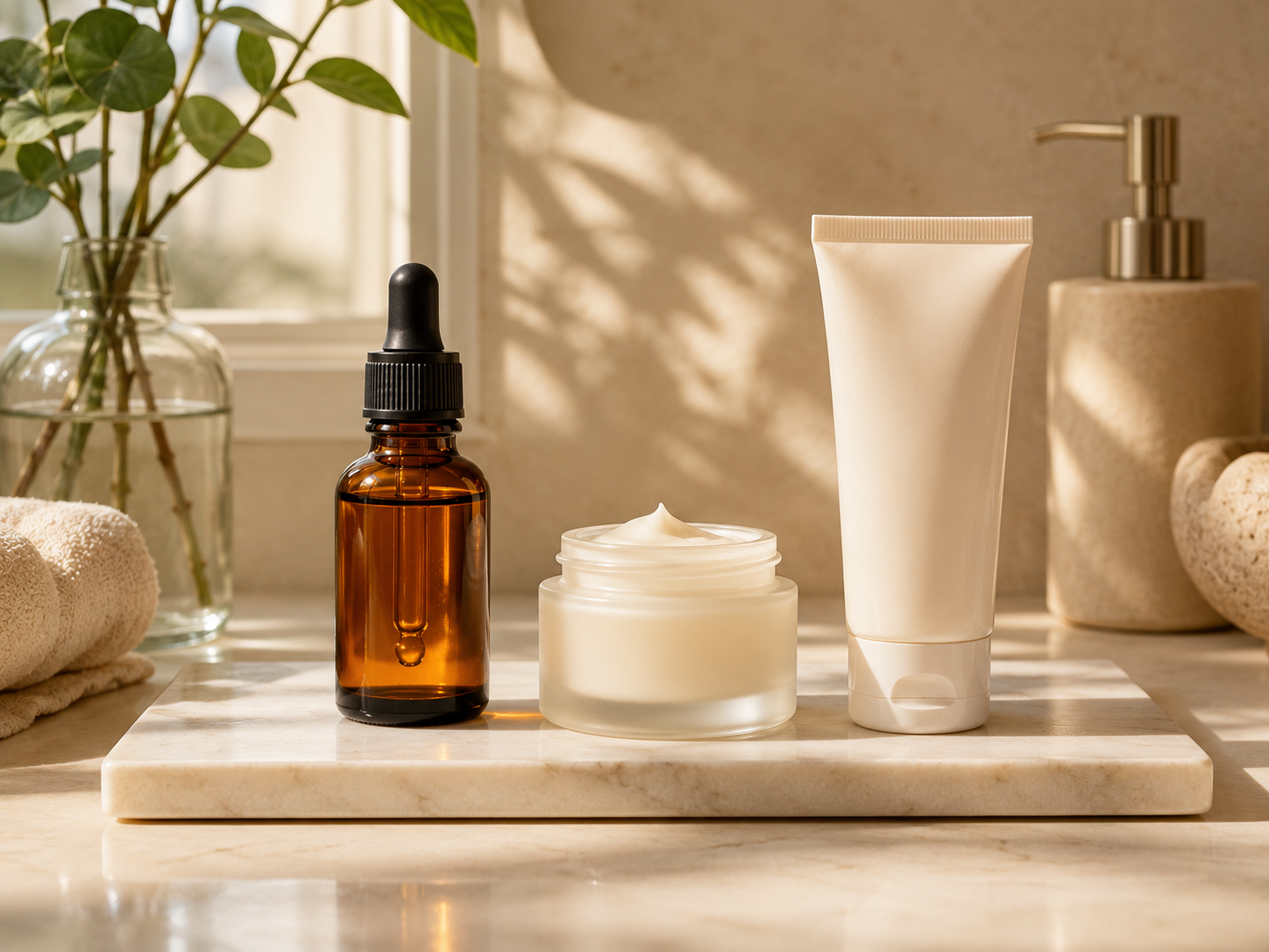 rotina matinal com sérum de vitamina c