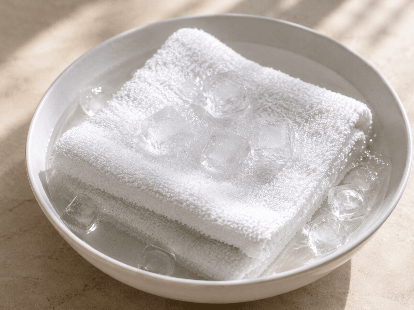 água fria para aliviar queimadura solar