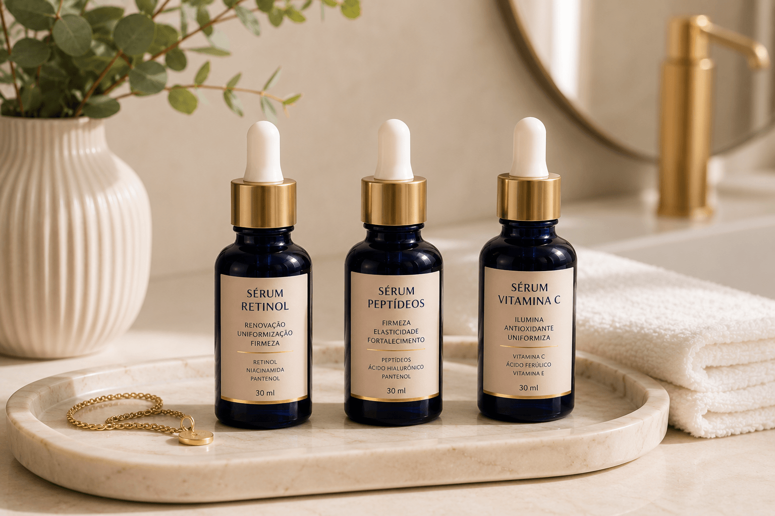 rotina skincare fortalecer pele fina menopausa retinol peptideos