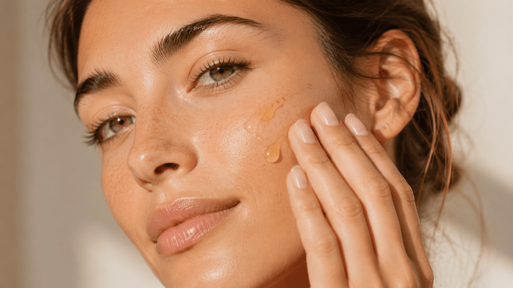 aplicando sérum de vitamina C na rotina de skincare